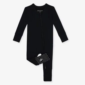 Posh Peanut Black Convertible Two Way Zipper Pj’s Size 2T